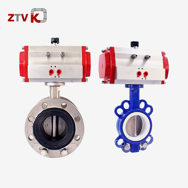 actuator operated butterfly valve
